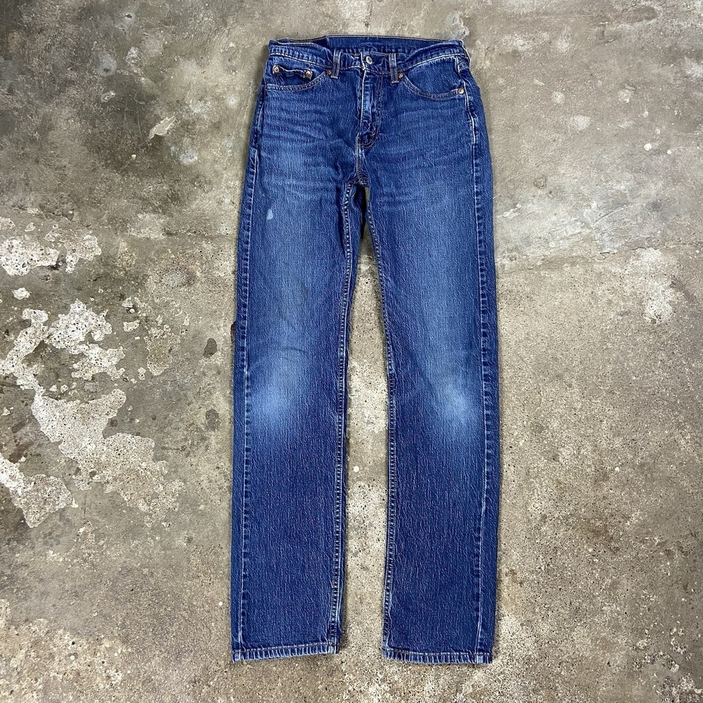Levi's 505 Jeans Size 30x34 Blue Denim Medium Wash Classic Straight Leg Fit